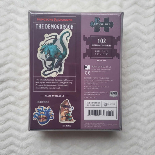 Dungeons & Dragons Mini Shaped Jigsaw Puzzle: The Demogorgon Edition